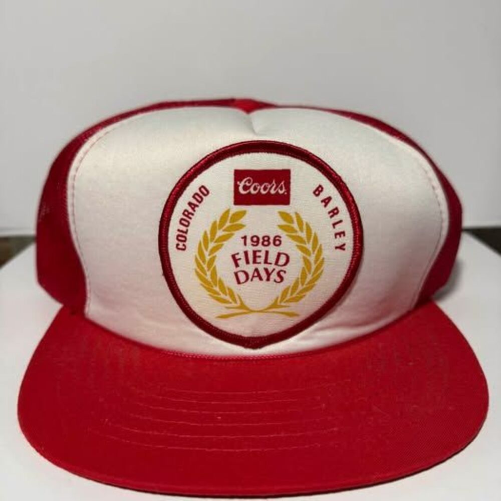 Vintage 1986 Coors Colorado Barley Field Days Trucker Hat